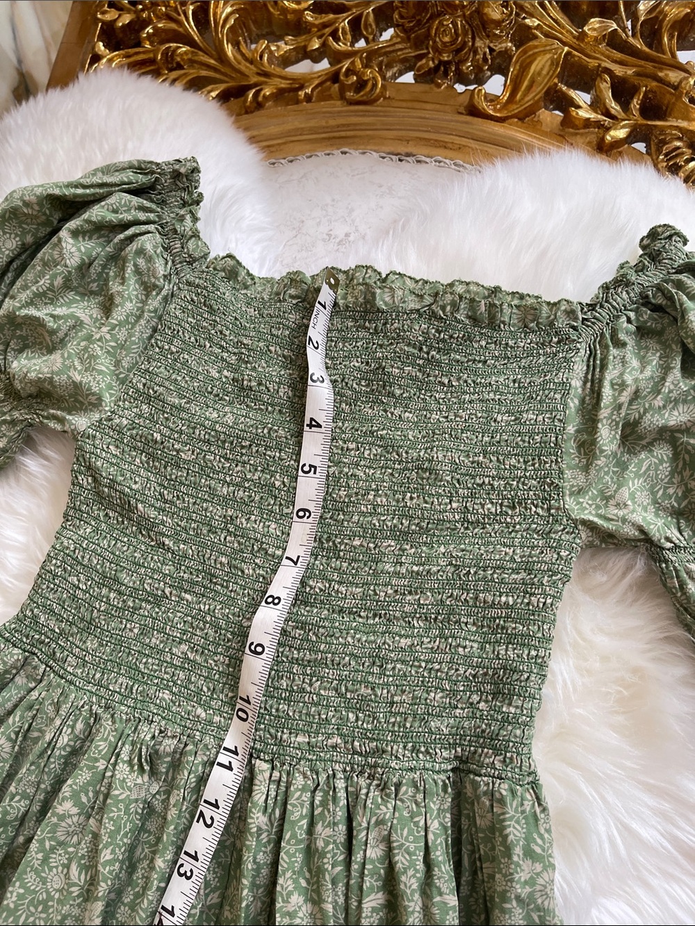 Doen Olive Green Floral Maxi Dress - Picture 5 of 10